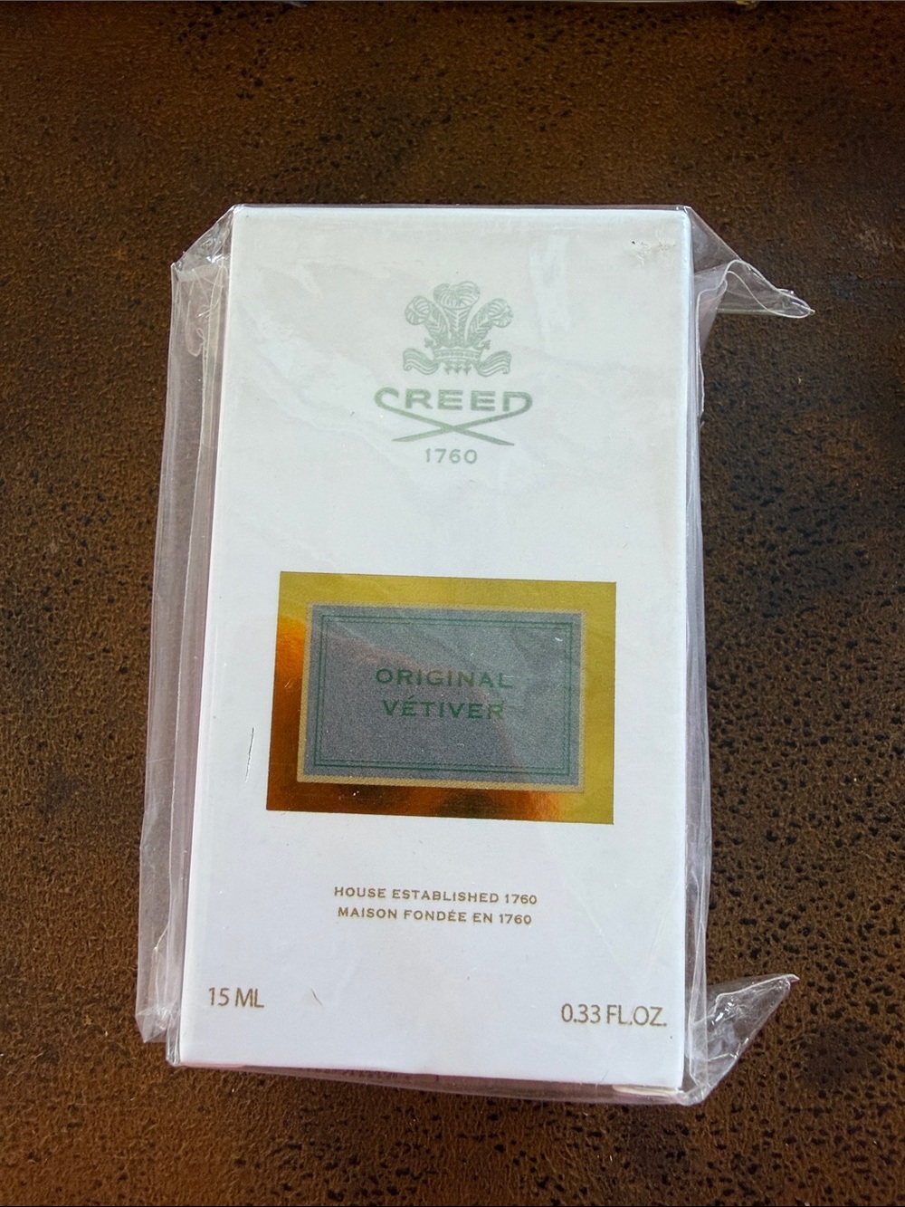 Creed White and Gold Original Vetiver 15ml Gift Box